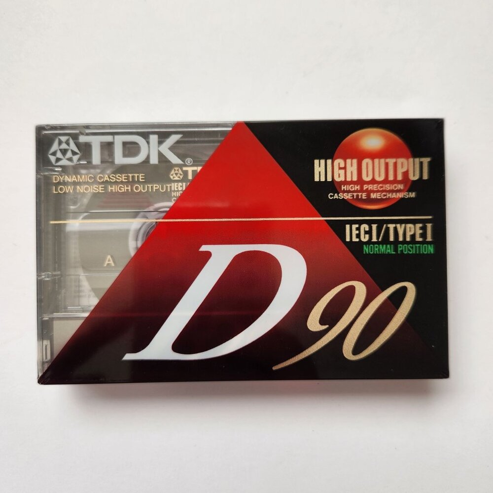 TDK D90 IEC Type I Normal Position Audio Cassette Tape High Output 90 Minutes Se